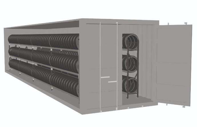 F1 Rengashyllystö 40 jalan konttiin Ahcon