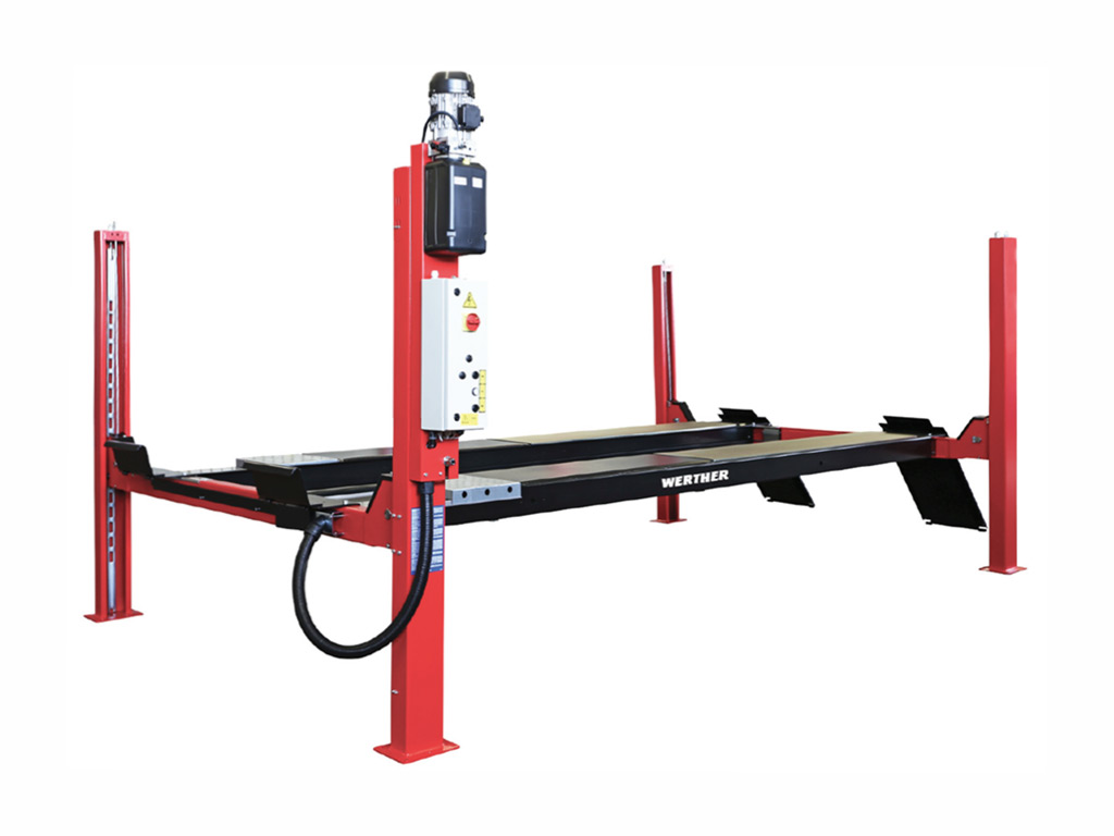 4-pilarinostin 5,5 t + rampit+valot Werther 455-3DB