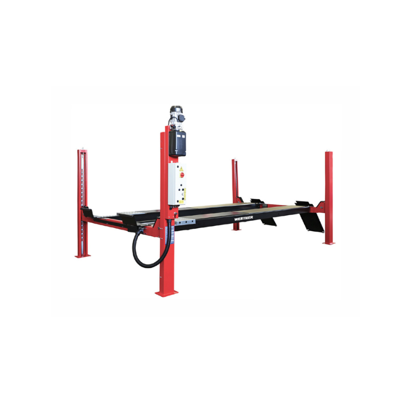 4-pilarinostin 5,5 t + rampit+valot Werther 455-3DB